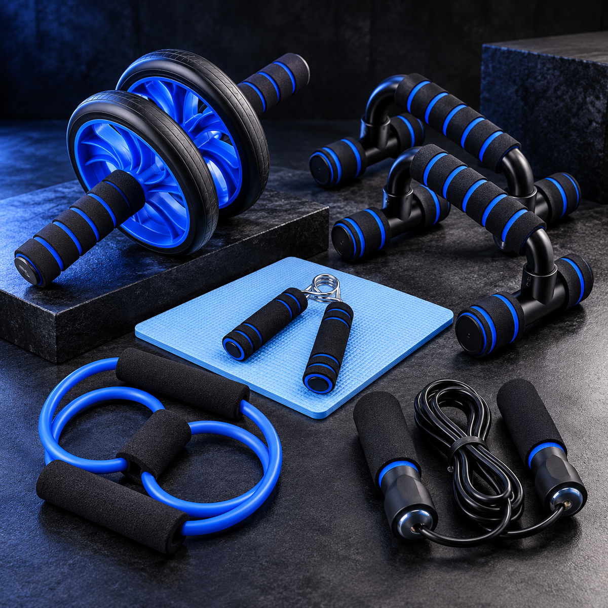 Set fitness complet 7 pièces pour la maison – photo 7