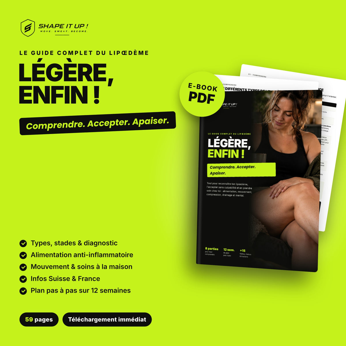 Légère, enfin ! – Le guide complet du lipœdème (E-book PDF)