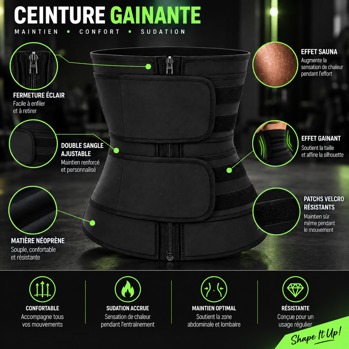 Ceinture Gainante — Maintien & Sudation – photo 3