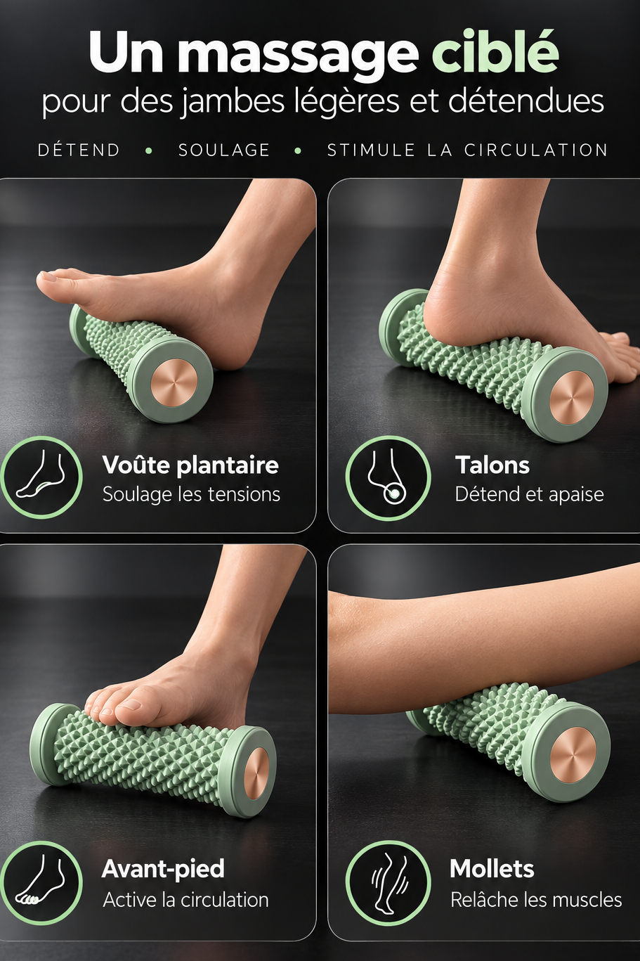 Rouleau de Massage Plantaire — Détente & Récupération – photo 3