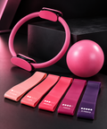 Set Pilates 7 pièces avec anneau, ballon et bandes